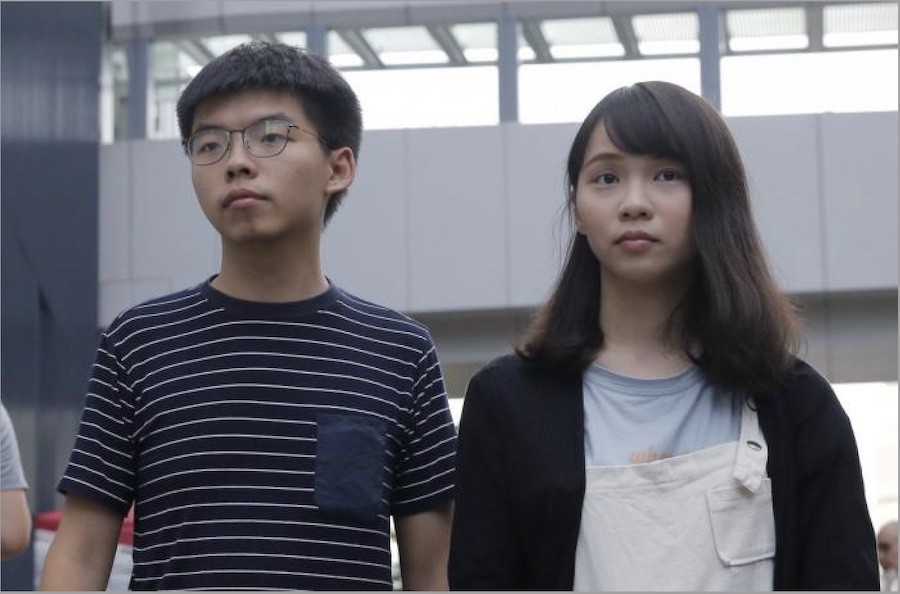 joshua-wong-y-agnes-chow Hong Kong: juicio a tres militantes prodemocracia