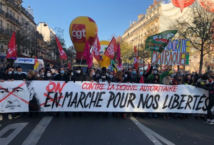 mani-paris-cgt-28nov2020-e1606643259889 Movilizaciones en Francia cuestionan la legitimidad de Emmanuel Macron