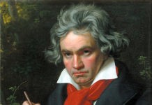 Joseph Karl Stierler: Beethoven con un ejemplar de la Missa Solemnis