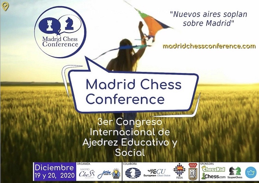 madrid-chess-conference-cartel-2020 Congreso Internacional sobre Ajedrez educativo y social en Madrid