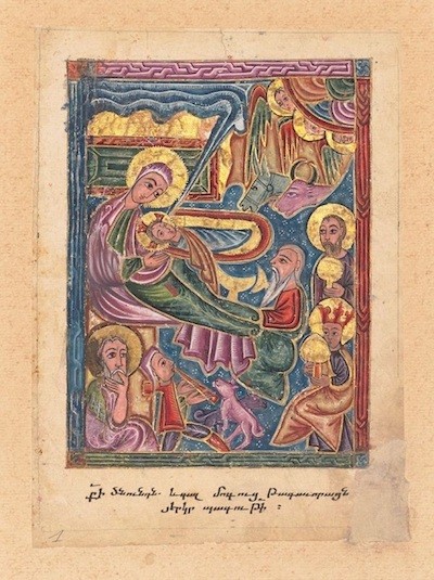 natividad-de-jesús-armenia-museo-getty Dos históricos manuscritos evangélicos armenios adquiridos por el Museo Getty
