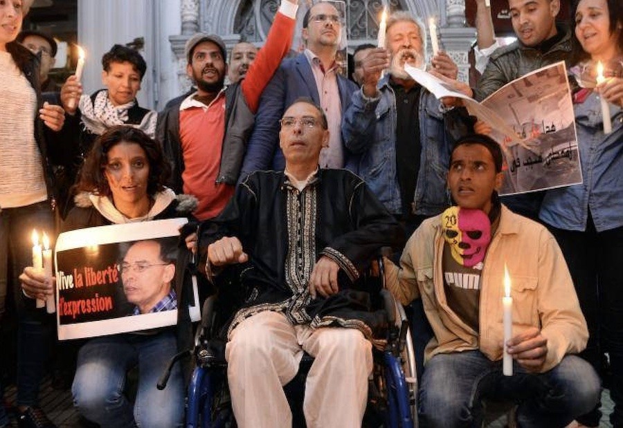 maati-monjib-acto-solidario-huelga-de-hambre Marruecos: condena de un año al periodista Maati Monjib y varios de sus colaboradores