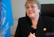 Michelle Bachelet en Ginebra, 22FEB2021