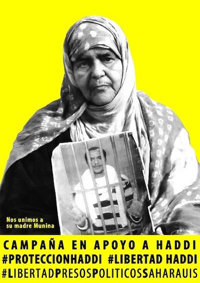cartel-campaña-solidaria-haddi Periodista preso saharaui en huelga de hambre, alimentado contra su voluntad