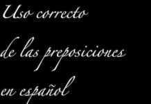 Uso correcto de las preposiciones en español