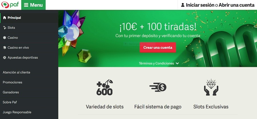 pagina-principal-casino-online-paf Los casinos online más fiables de España