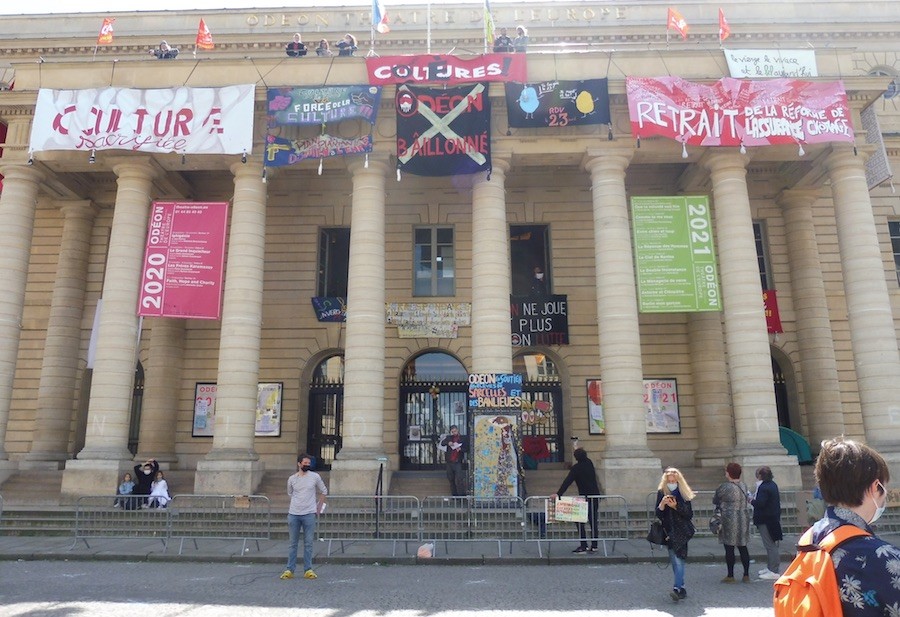 1may2021-paris-teatro-odeon-ocupado Francia 1 de mayo: la esperanza de nuevo en la calle