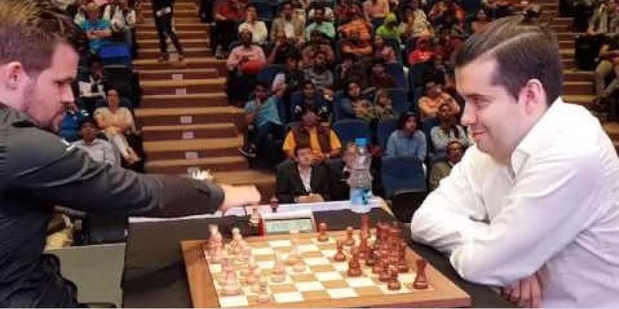 encuentro-entre-magnus-carlsen-y-nepo Ajedrez: quema de calorías y pérdida de salud en torneos de élite