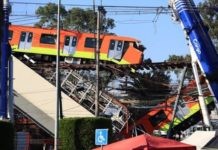 Metro Ciudad México línea 12 hundida