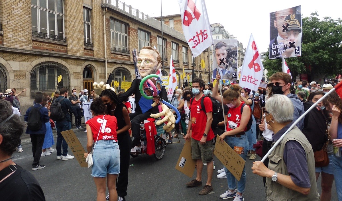 parís-attac-12jun2021 Francia: Manifestaciones contra Macron y la extrema derecha