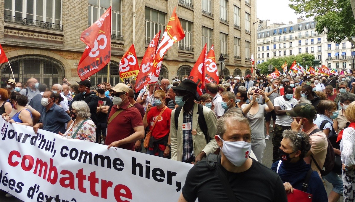 parís-cgt-12jun2021 Francia: Manifestaciones contra Macron y la extrema derecha