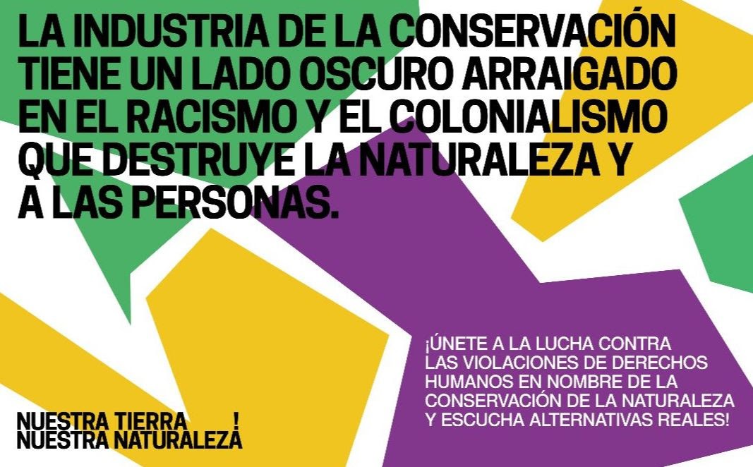 cartel Nuestra tierra, nuestra naturaleza: el acaparamiento de tierras en el mundo, a debate internacional