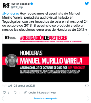 Honduras-309x350 América Latina, donde más periodistas se asesinan impunemente