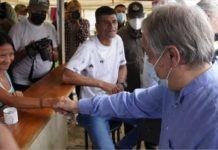 El secretario general António Guterres visita Llano Grande en Dabeiba (Colombia), donde los excombatientes de las FARC se están reintegrando en la sociedad civil.