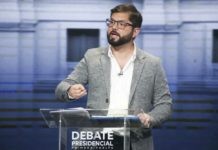 Gabriel Boric en un debate de las presidenciales en Chile, 2021