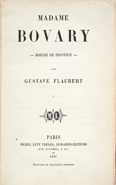 madame-bovary-1857 La educación sentimental de Mme. Bovary