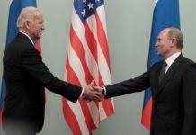 Saludo entre Biden y Putin