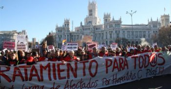 Hepatitis PLAFHC inicio marcha Ayuntamiento Moncloa