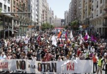 Manifestación contra la OTAN en Madrid 26JUN2022