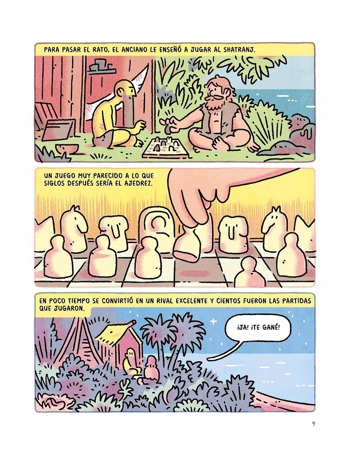alvaro-ortiz-la-pequeña-genia-ilustración ‘La pequeña genia y la partida de shatranj’ cómic de Álvaro Ortiz
