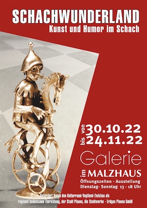 plakat_1psd Exposición ‘Arte y Humor en el ajedrez’ en la ciudad alemana de Plauen