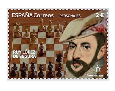 zafra-sello-ruy-lopez-dos-euros Ajedrez: Zafra, la ciudad que honra a Ruy López