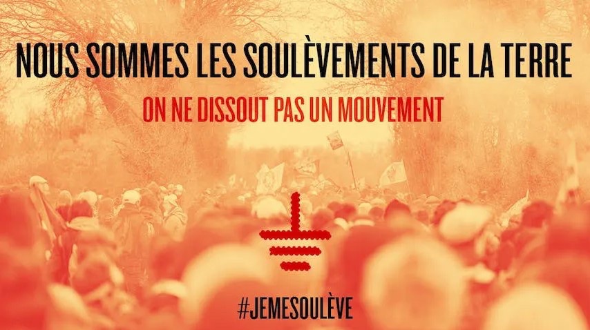 francia-soulevements-de-la-terre-pancarta Macron contra el movimiento ecologista