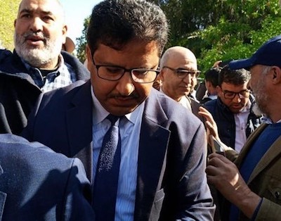 abdelali-hamieddine-sale-del-juzgado Dirigente islamista marroquí condenado por asesinato tras treinta años de impunidad