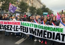 París, manifestación apoyo a Palestina el 4NOV2023