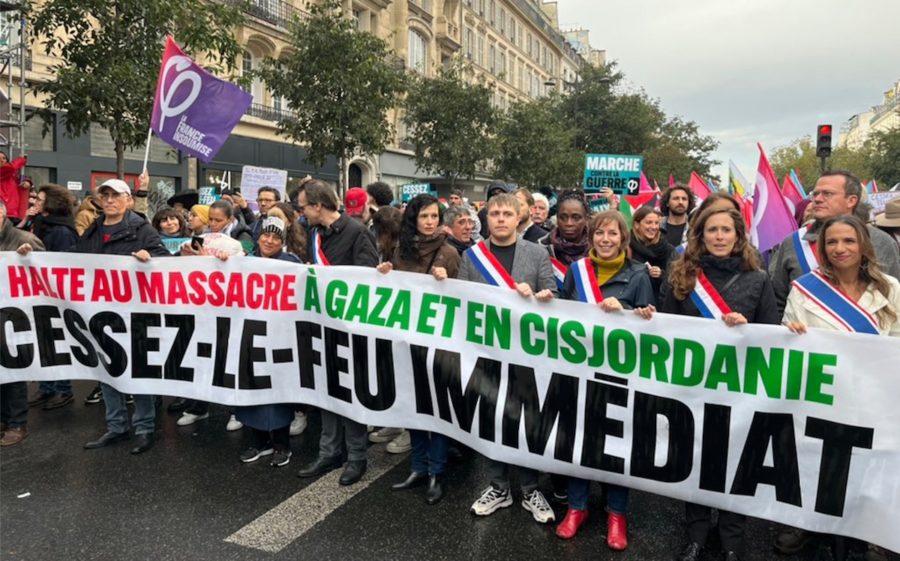 paris-manifestacion-apoyo-a-palestina-4nov2023-900x561 París, sesenta mil manifestantes por la paz en Palestina