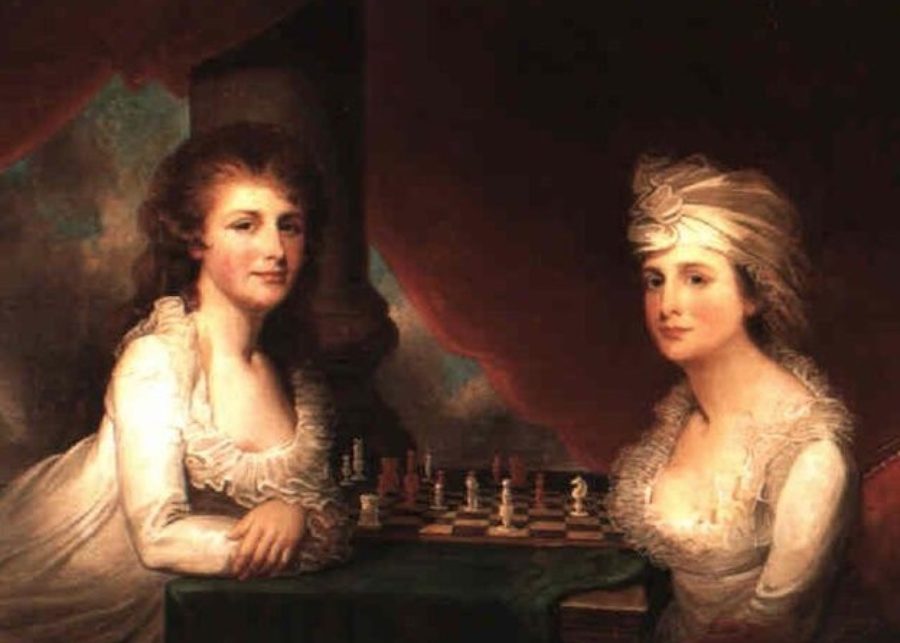 ajedrez-retrato-de-las-senoritas-morris-por-gilbert-charles-stuart-900x643 Ajedrez: Historia de un cuadro y una partida decisiva para George Washington