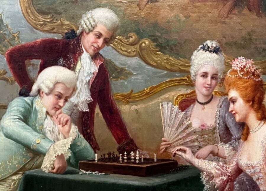 jugadores-de-ajedrez-900x649 Literatura y ajedrez: el mate Anastasia