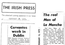 Resúmenes de prensa sobre la Semana de Castilla La Mancha en Dublín en 1973