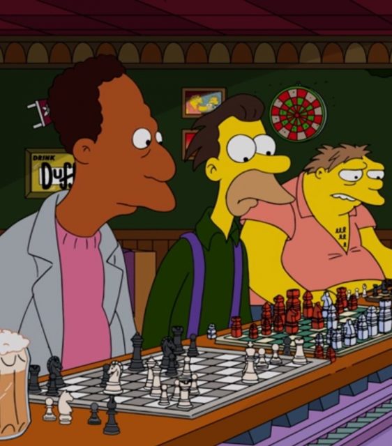 Simul2- Ajedrez con la defensa Homer en el Día de los Simpson