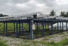 La pública Universidad Nacional Autónoma de México opera una parcela agrovoltaica demostrativa para estudiar los efectos de la mezcla de energía solar y siembras en la localidad de San Miguel Topilejo, en el sur de Ciudad de México. ©Emilio Godoy / IPS