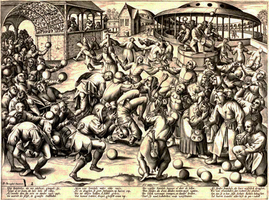 Fete_des_fous_1559_dapres_Brueghel_grave_par_Pieter_Van_der_Heyden Notre-Dame y su (desvanecida en el tiempo) Fiesta de los Locos