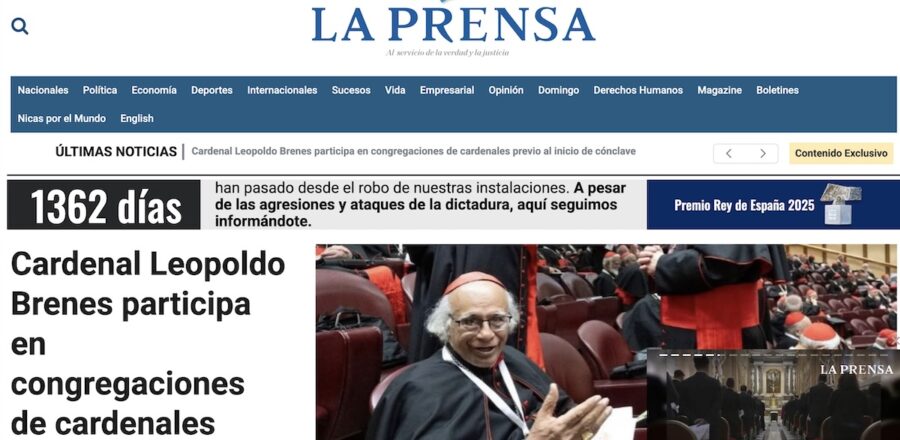 La-Prensa-digital-portada-6MAY2025-900x440 Nicaragua se retira de la Unesco por un premio otorgado al diario La Prensa