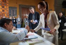 Claudia Sheinbaum en la primera elección popular de jueces en México