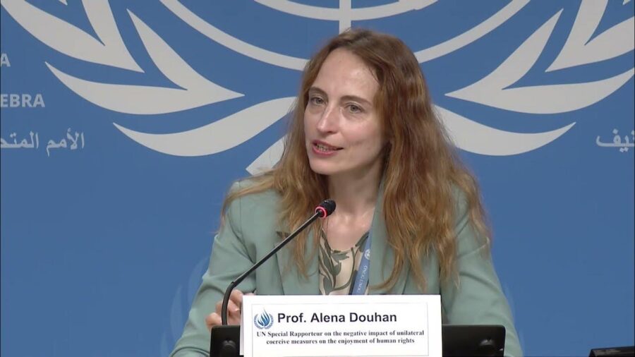 Alena-Douhan-en-la-ONU-900x506 Relatora especial de la ONU sostiene que las sanciones erosionan derechos sociales y laborales