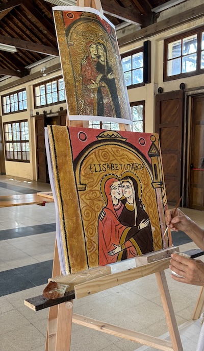 Frescos-del-romanico-taller-©LGC Una hiedra se enreda