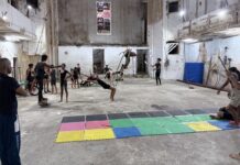 Cirabana Circus en La Habana Sesión de entrenamiento de los alumnos de Cirebana Circus en La Habana