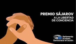 Premio-Sajarov-a-la-Libertad-de-Conciencia-2025-cartel Premio Sajarov 2025: tres finalistas vinculados a los derechos humanos