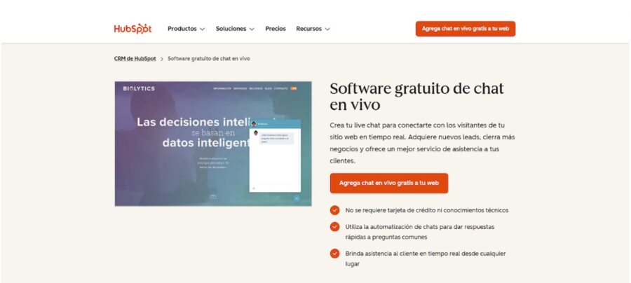 Live-Chat-HubSpot-900x404 Los cinco mejores chats en vivo para atención al cliente en línea