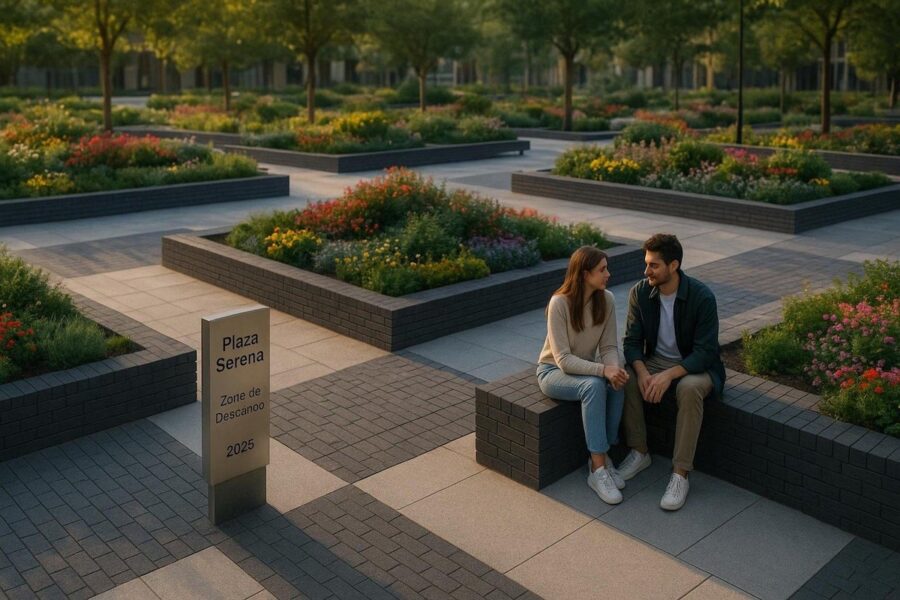 Disenos-urbanos-Plaza-serena-900x600 Por qué el ladrillo gris es la mejor opción para diseños urbanos y minimalistas