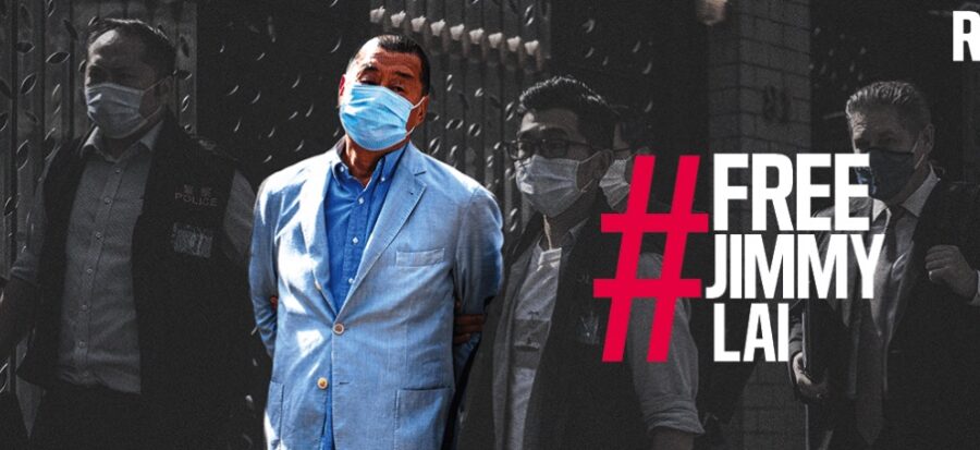 Jimmy-Lai-RSF-detenido-900x413 Hong Kong: Jimmy Lai, fundador del diario «Apple Daily», culpable de sedición y colusión con el extranjero