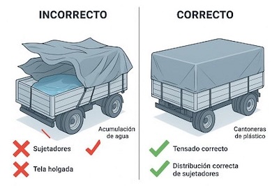 Lonas-anclaje-correcto Cómo prevenir el desplazamiento de la carga con lonas correctamente aseguradas