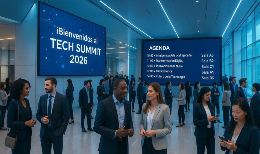 Senalizacion-digital-1-©lookdigitalsignage-e1772619048727-900x533 Por qué los organizadores de eventos deberían optar por la señalización digital