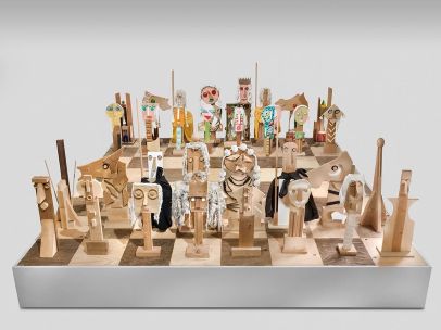 ajedrez-tablero-de-madera-de-enrico-boj-marostica El Museo italiano de Ajedrez de Marostica abre sus puertas