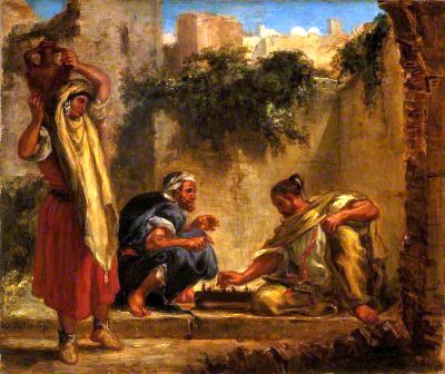 Arabes_jouant_aux_echecs_Delacroix Ajedrez: Árabes y otomanos en la pintura orientalista