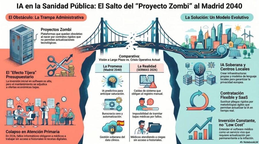 IA-en-la-Sanidad-Publica-©AqM-AV-IA-900x503 Madrid camina hacia una sanidad pública automatizada, fragmentada y cada vez más dependiente de empresas tecnológicas